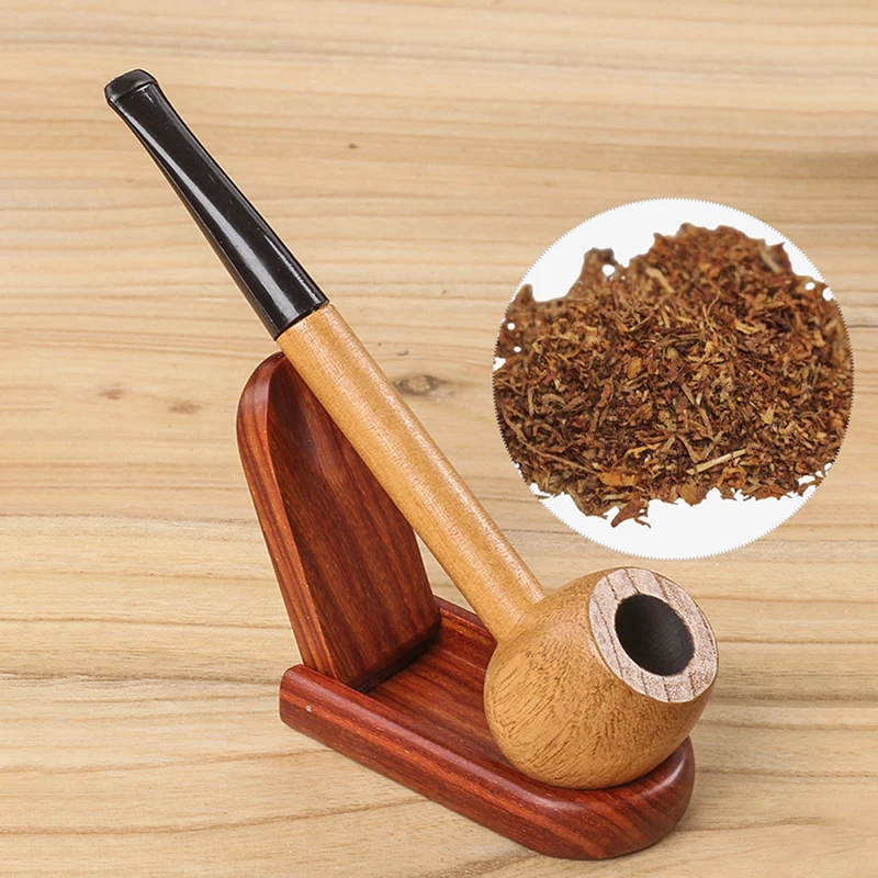 

1pcs Fashion Manual Wood Pipes Filter Smoking Pipe Herb Bakelite Tobacco Pipe wholesale