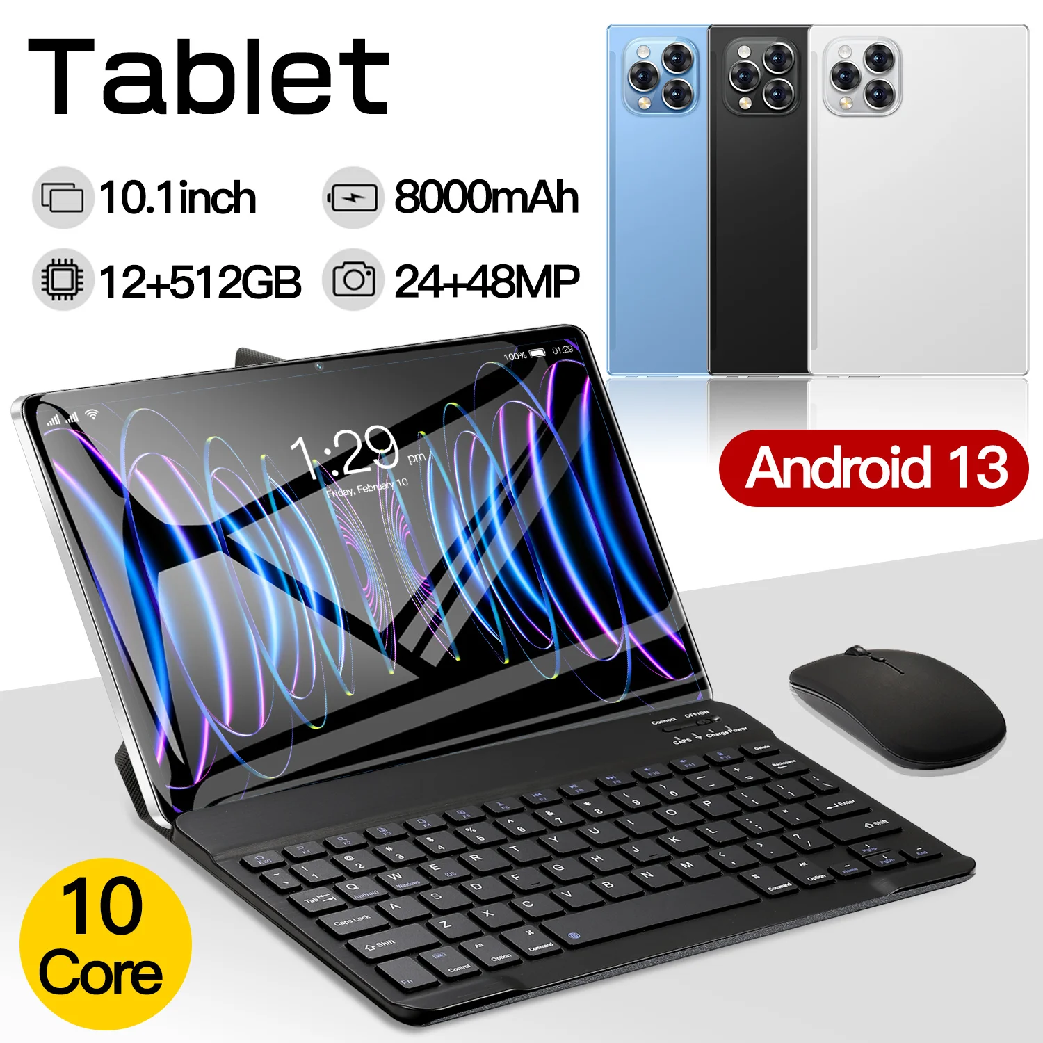 Новый планшет Pad 15 Pro, 16 ГБ ОЗУ, 1 ТБ ПЗУ, Android13 MTK6797, 24 МП ...