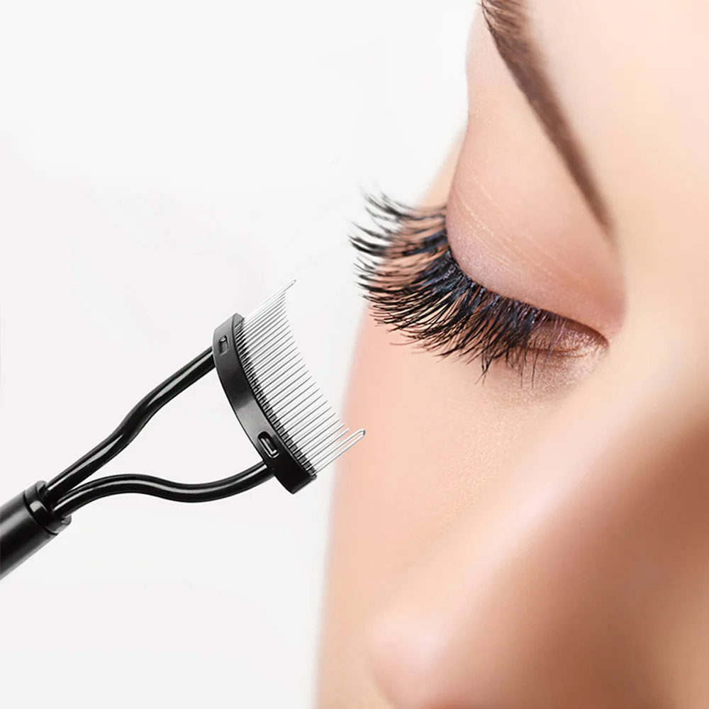 Portable Eyelash Comb Lash Separator UnFoldable Metal Brush EyeLash Mascara Curl Lifting Foldable New Eye Makeup Beauty Tool