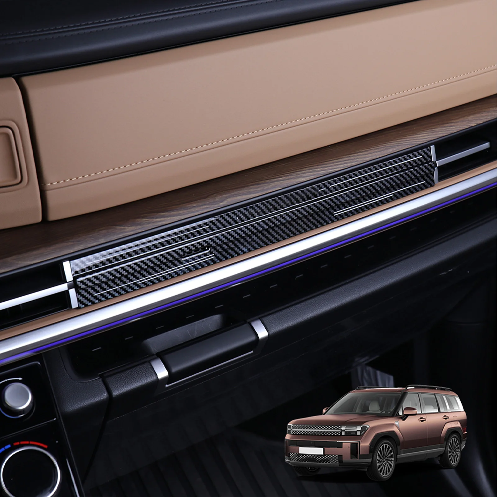 Накладка на одинарный выхлопной патрубок для Hyundai Santa Fe MX5 2024-2026 (левыйправый руль), тюнинг салона автомобиля, аксессуары для интерьера (art.: 3920d9ba831f4) - 3920d9ba831f4