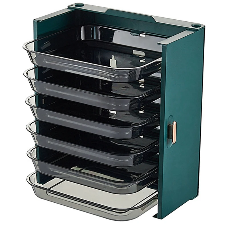 

Kitchen Storage Side Dishes Ware Wall Mounted Non Perforated Shelf Home Tray Multi Layer Side Dishes Hot Pot Side Dishes