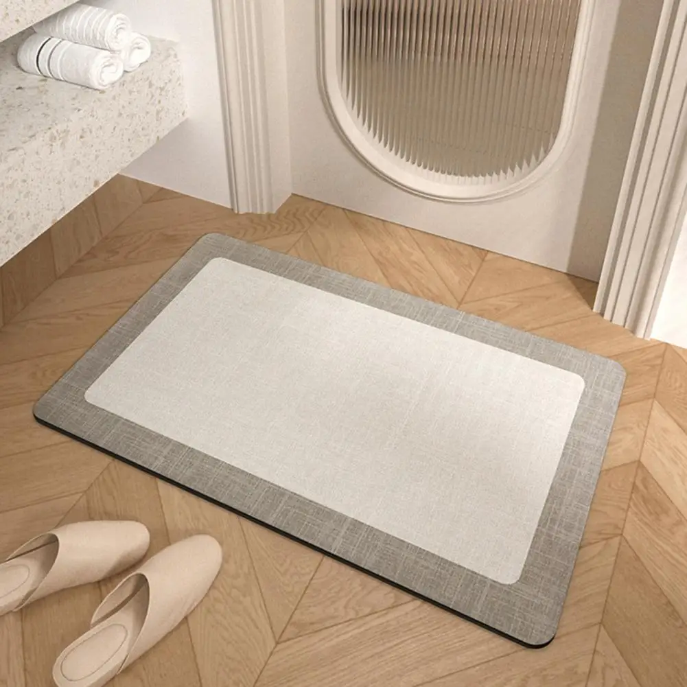 

Напольный ковер, удобный нескользящий прямоугольный однотонный напольный ковер для ванной комнаты