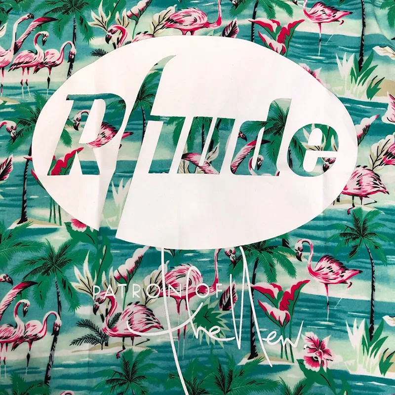 Rhude Hip Hop Shirt Men Women Loose Casual Print Streetwear Oversized RHUDE Short Sleeve Shirt