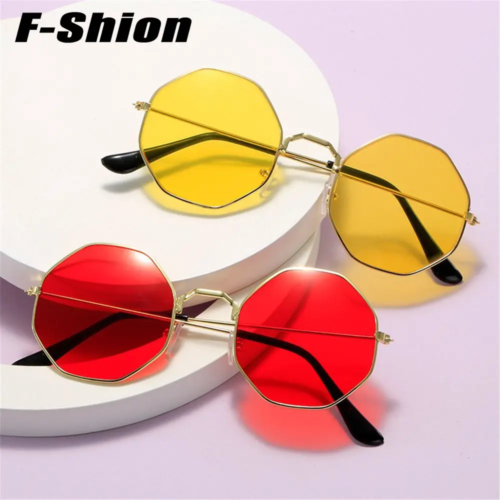 

Retro Octagonal Polygon Sunglasses Fashion Ocean Lenses Sun Glasses Women Men Summer UV400 Protection Eyewear Trendy Sun Shades