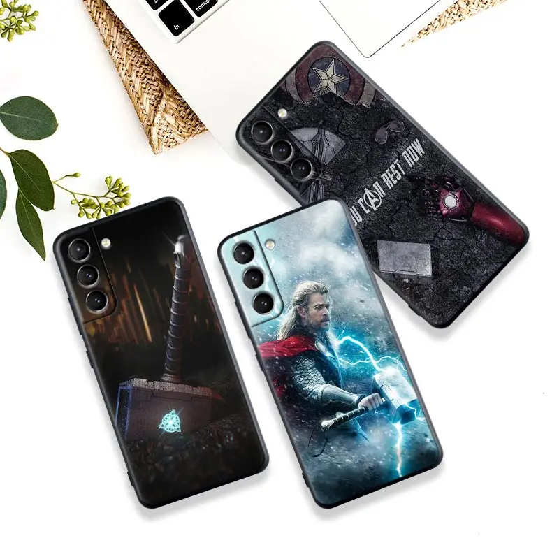 

Thor Hammer Marvel Hero Silicone Case For Samsung Galaxy S23 Ultra S22 5G S21 S20 FE Cover For Galaxy S22 s23 S21 S10 Plus Cases