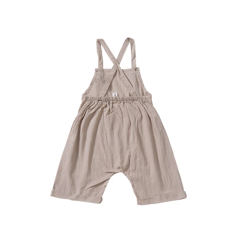 

Toddler Baby Sleeveless Rompers Cross Strap Backless Jumpsuit Overall Shorts