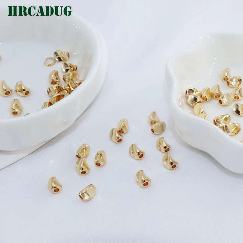 6*4.5mm Twisting Bead 18K Gold Plated Loose Spacer Beads Separators For Jewelry Beads To Make Bracelets Diy Accessories Findings