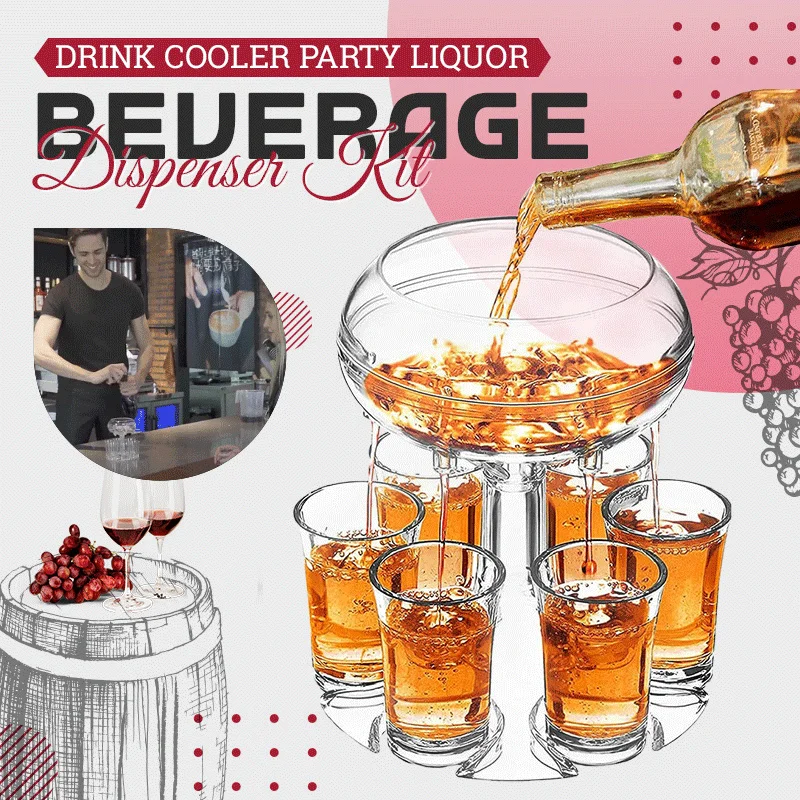 

Liquor Dispenser 6 Shot Glass Dispenser And Holder Dispenser For Filling Liquids Party Accessories Games Drinking Tool Dropship