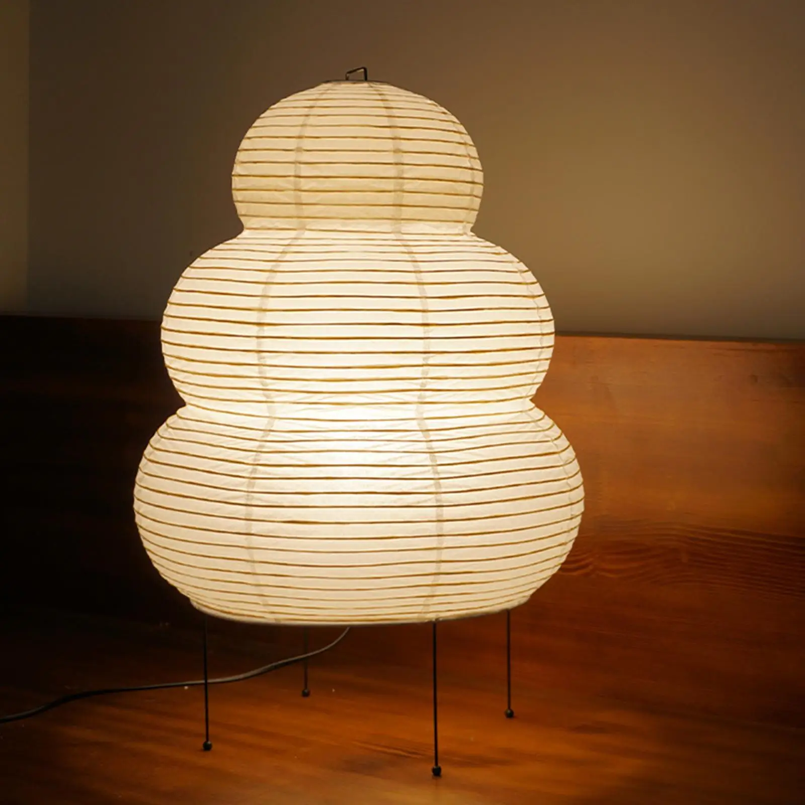 

Simple Desk Lamp Unassembled US Paper Shade Metal Stand Bedside Table Lamp Night Light for Coffee Bedroom Office Living Room
