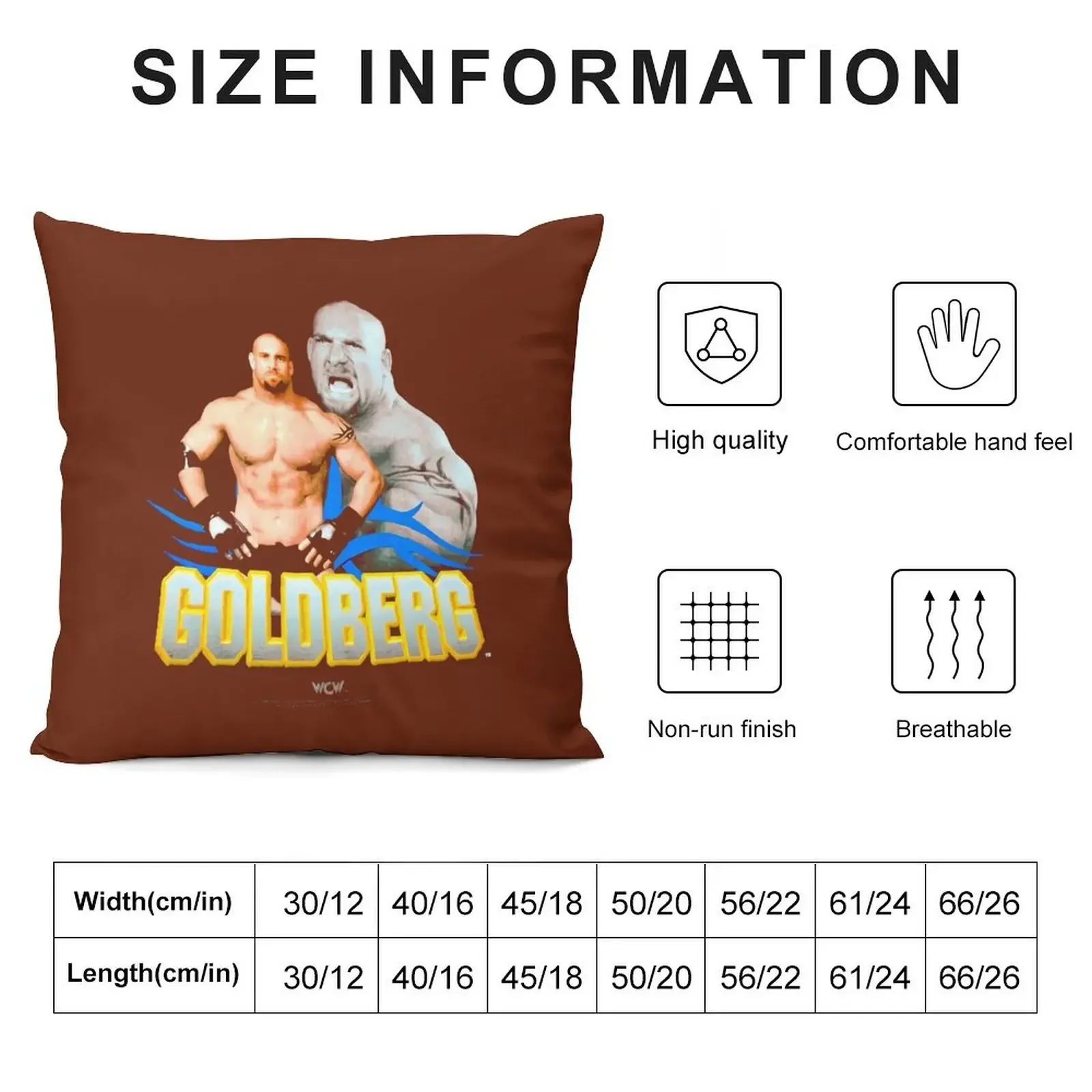 Классическая декоративная подушка Goldberg World Championship Wrestling 1998 года рождественская