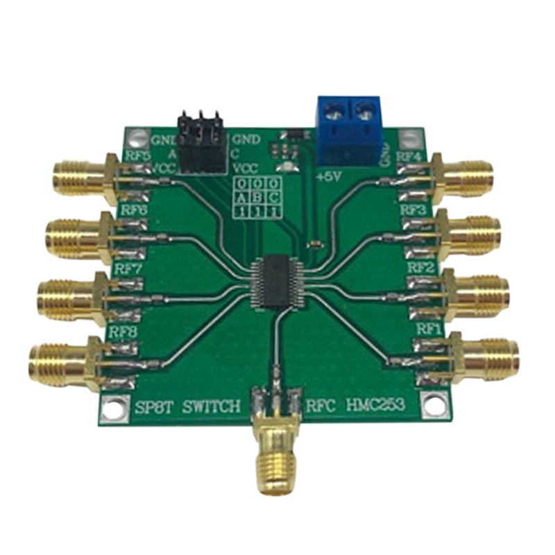 

HMC253 Dc-2.5 GHZ RF модуль переключателя RF однополюсный восемь откидных выключателей антенны выбор канала модуль связи