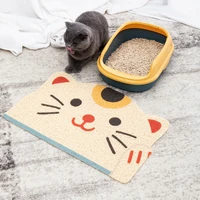cat litter box half closed sandbox pet bedpan anti splash easy to clean pets tray with spoon plastic toilet for cats