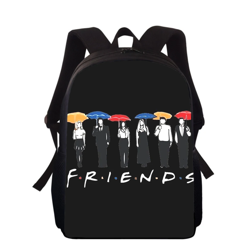 Friends 15” 3D Print Kids Backpack Primary School Bags for Boys Girls Back Pack Students School Book Bags