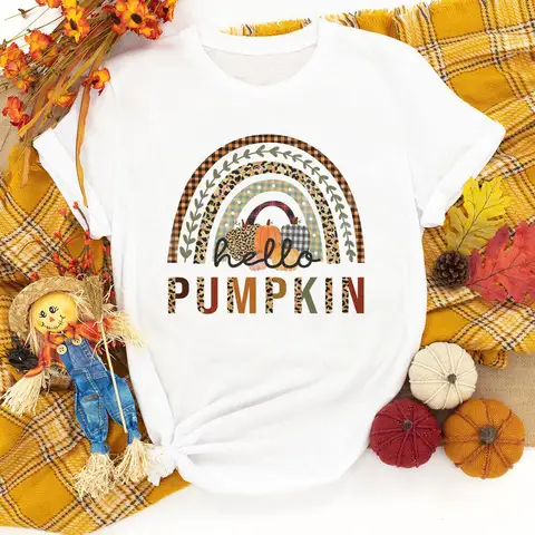Футболка с графическим рисунком на осень, День благодарения