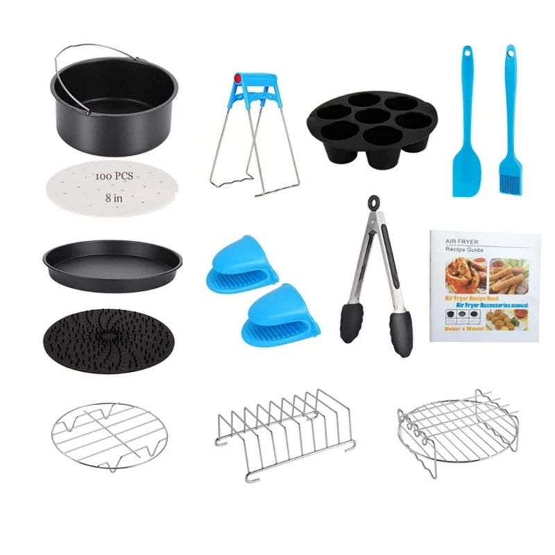 

14PCS Air Fryer Accessories For COSORI Ninja Phillips Gowise Gourmia Dash Power XL Air Fryer,Air Fryer Replacement Parts