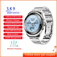 bt call wireless charger smartwatch womens wristwatch sk9 smart watch mens watches fitness tracker bracelet heart rate monitor