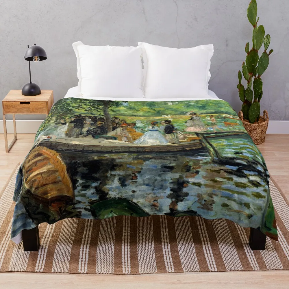 Пьер-Auguste Renoir La Grenouillère Плед Термальные декоративные кровати Пляжные одеяла