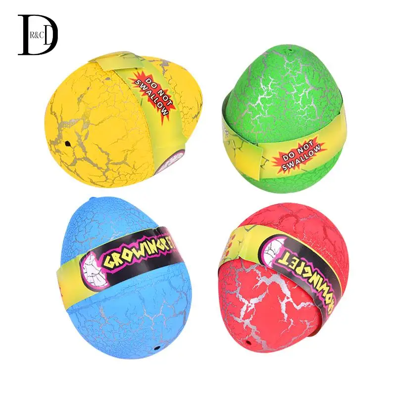 

4PCS Magic Water Growing Dino Egg Hatching Colorful Dinosaur Add Cracks Grow Eggs Cute Children Kids Toy For Boys
