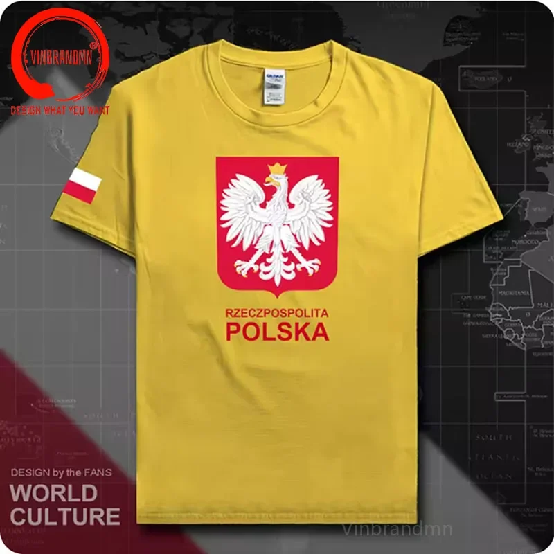 Poland Mens T Shirts Man Polish Pole Jerseys Hip Hop Nation Cotton T-shirt Fitness Clothing Tops Tee Country POLSKA POLAK TShirt