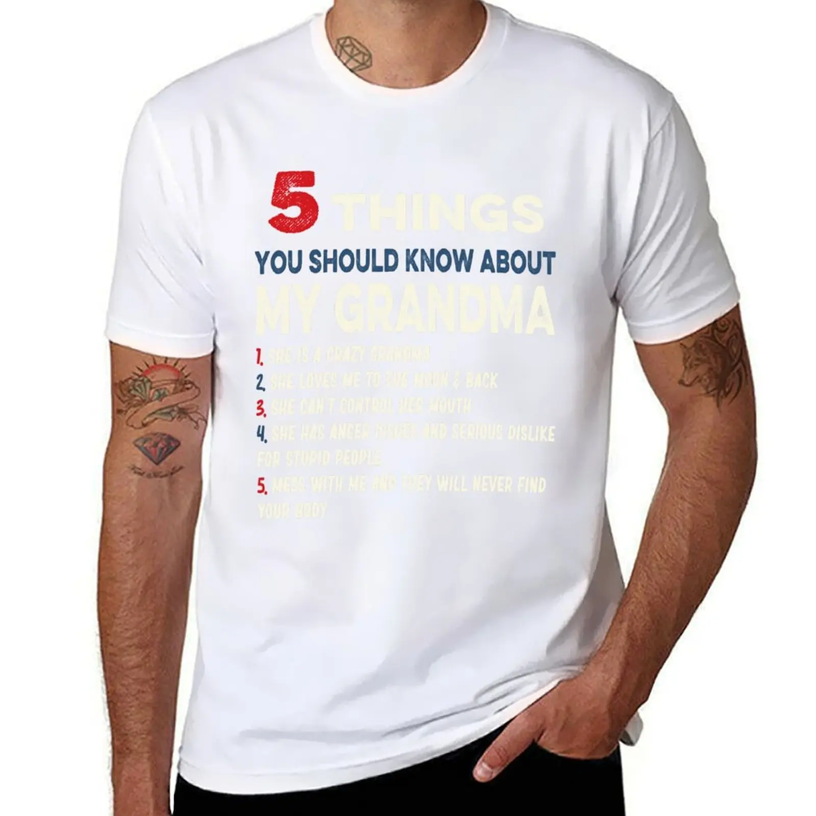 Фото Футболка You About Know My Should Grandma Things 5 в уличном стиле, больших размеров №1