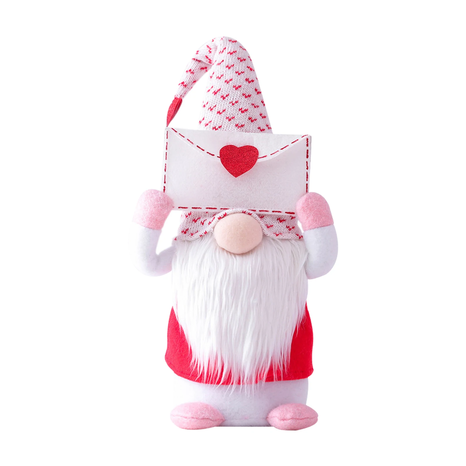 

Valentine's Day Doll Ornaments Plush Tomte Gnome Dolls Stuffed Faceless Dwarf Figurines Home Table Holiday Decor 1Pc S / L