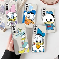 disney donald duck phone case for samsung galaxy s 22 21 20 ultra 9 10 8 7 plus fe edge silicone soft phone casing