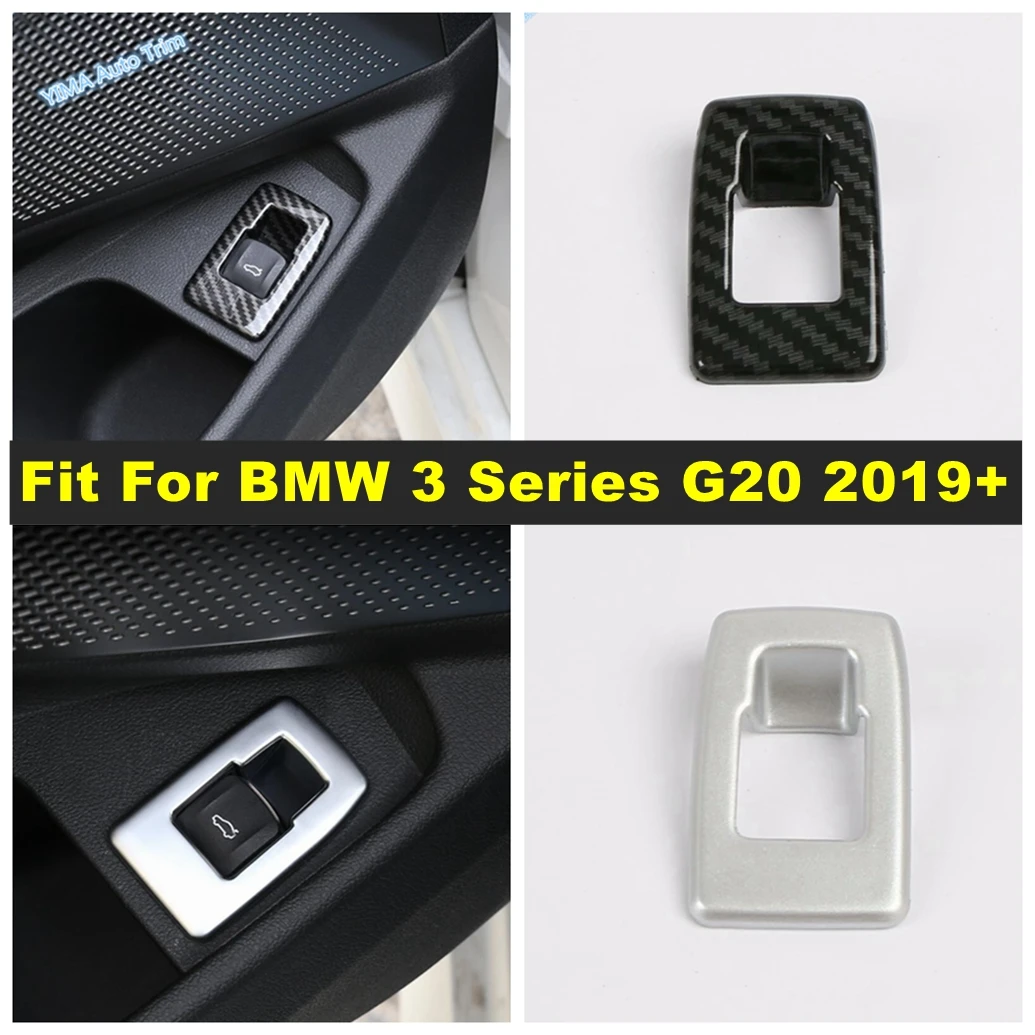 

Car Rear Tail Trunk Door Open Button Sequins Cover Trim Fit For BMW 3 Series G20 2019 - 2022 Carbon Fiber / Matte Interior