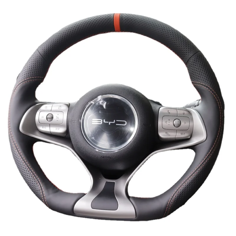 

For BYD Yuan Pro Han EV Tang DMI Qin PLUS Song MAX Dolphin DIY Customized leather hand sewn steering wheel cover