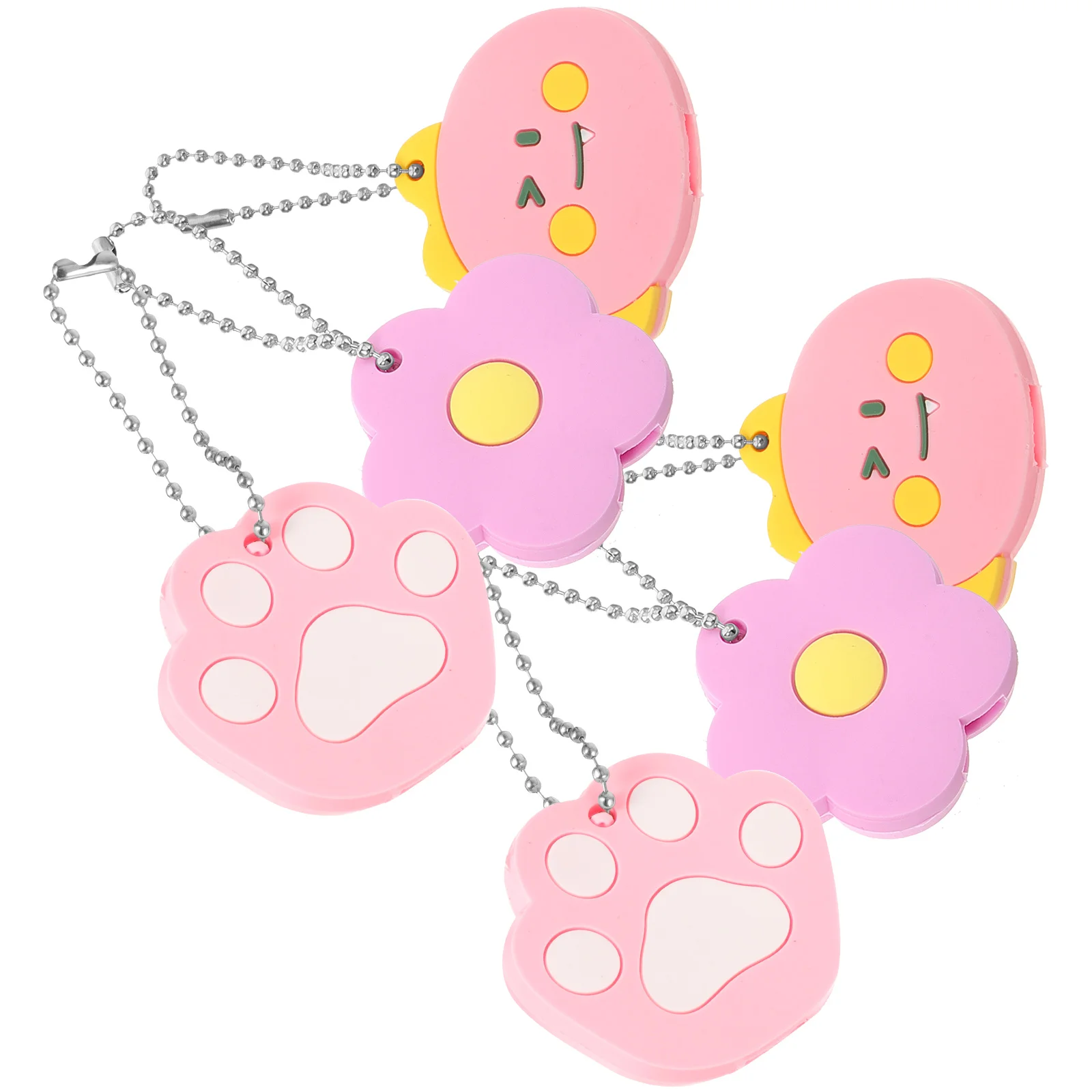 

6 Pcs Creative Key Chain Cute Covers House Caps Keycaps Identifiers Large Decoration