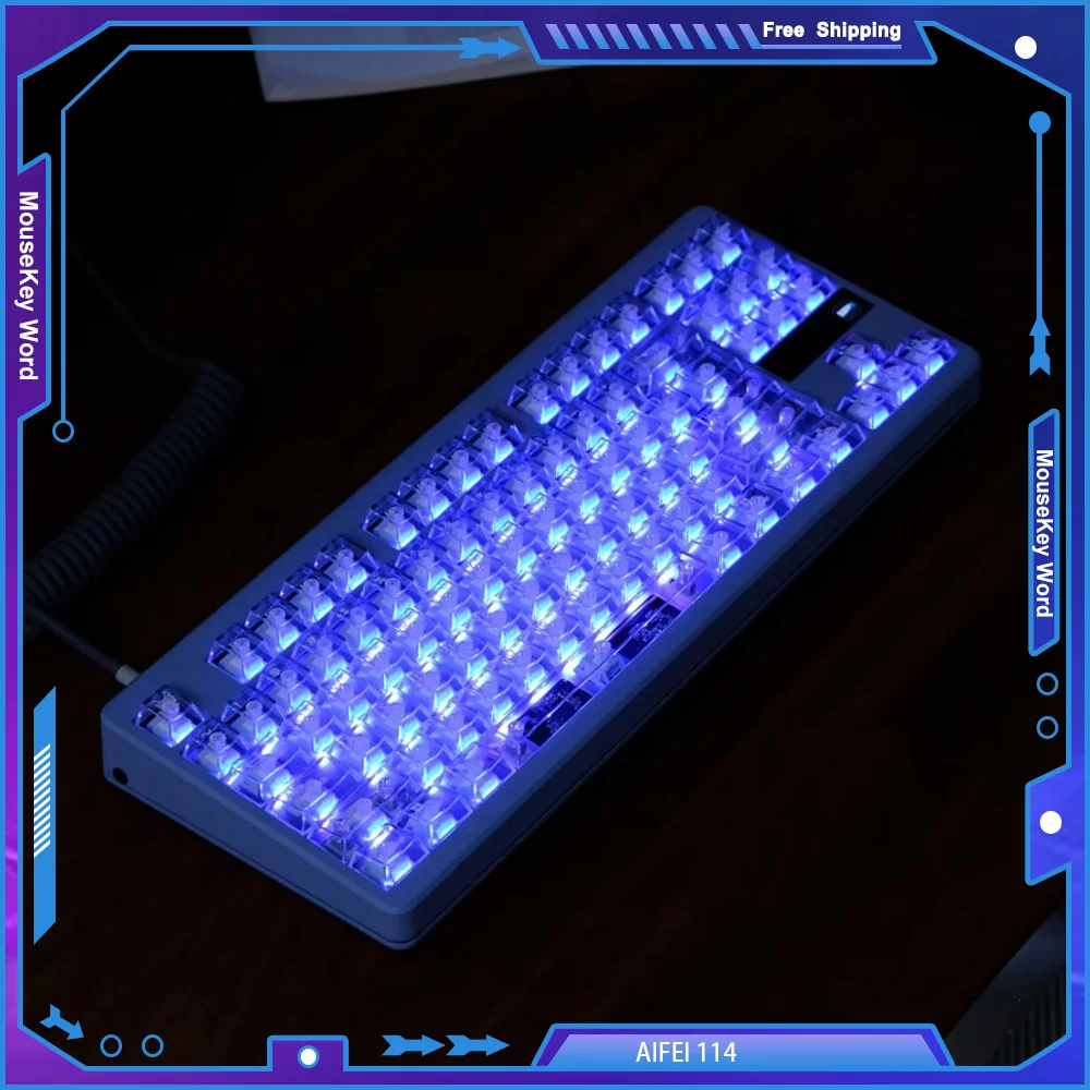 Крышка ключа AIFEI 114 ключей механический оригинальный профиль ПК прозрачная серия