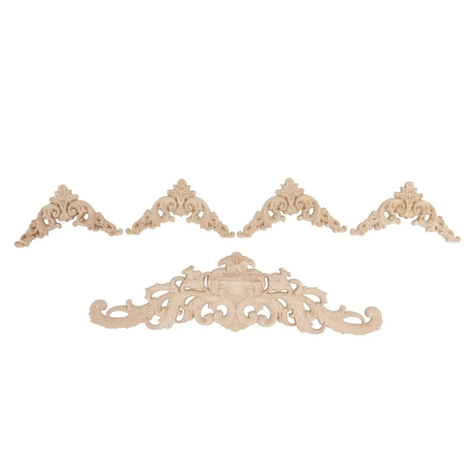 Неокрашенная деревянная аппликация - декоративные акценты в европейском стиле