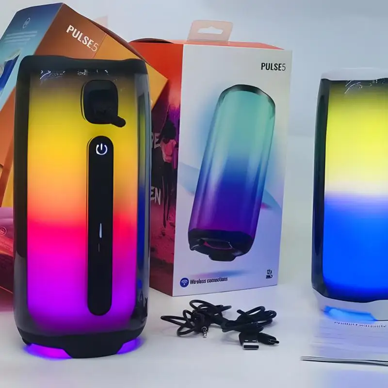 

Динамик JBL Pulse 5, Bluetooth, пульсирующий, для улицы, мощный бас, LED-подсветка, портативная, водонепроницаемые беспроводные динамики