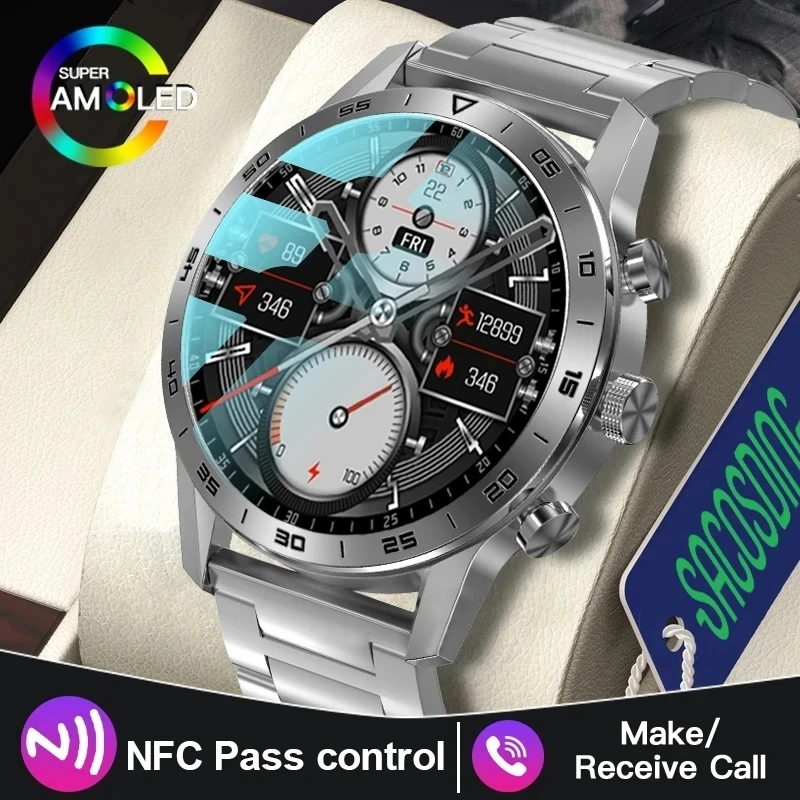 

2023 New 454 * 454 AMOLED 1.45-inch screen smart watch men's heart rate oxygen monitoring NFC wireless charging multi-mobile wat