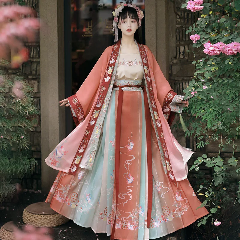 

Оригинальное платье Hanfu с вышивкой принцессы, традиционное женское платье Hanfu, красивая одежда династии танцев
