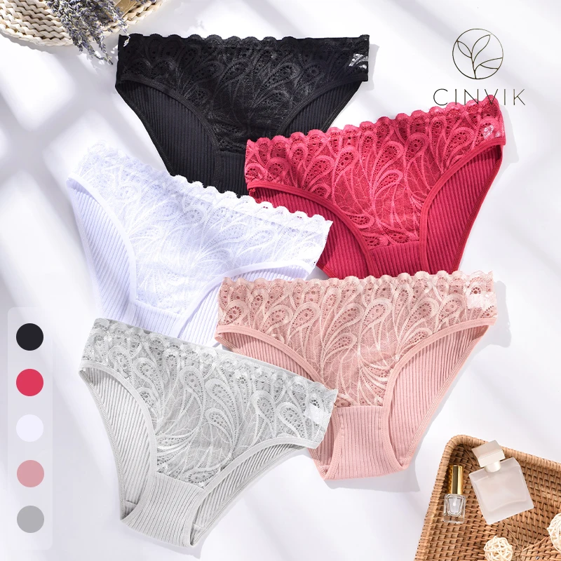 3 шт. женские кружевные трусики с лепестками