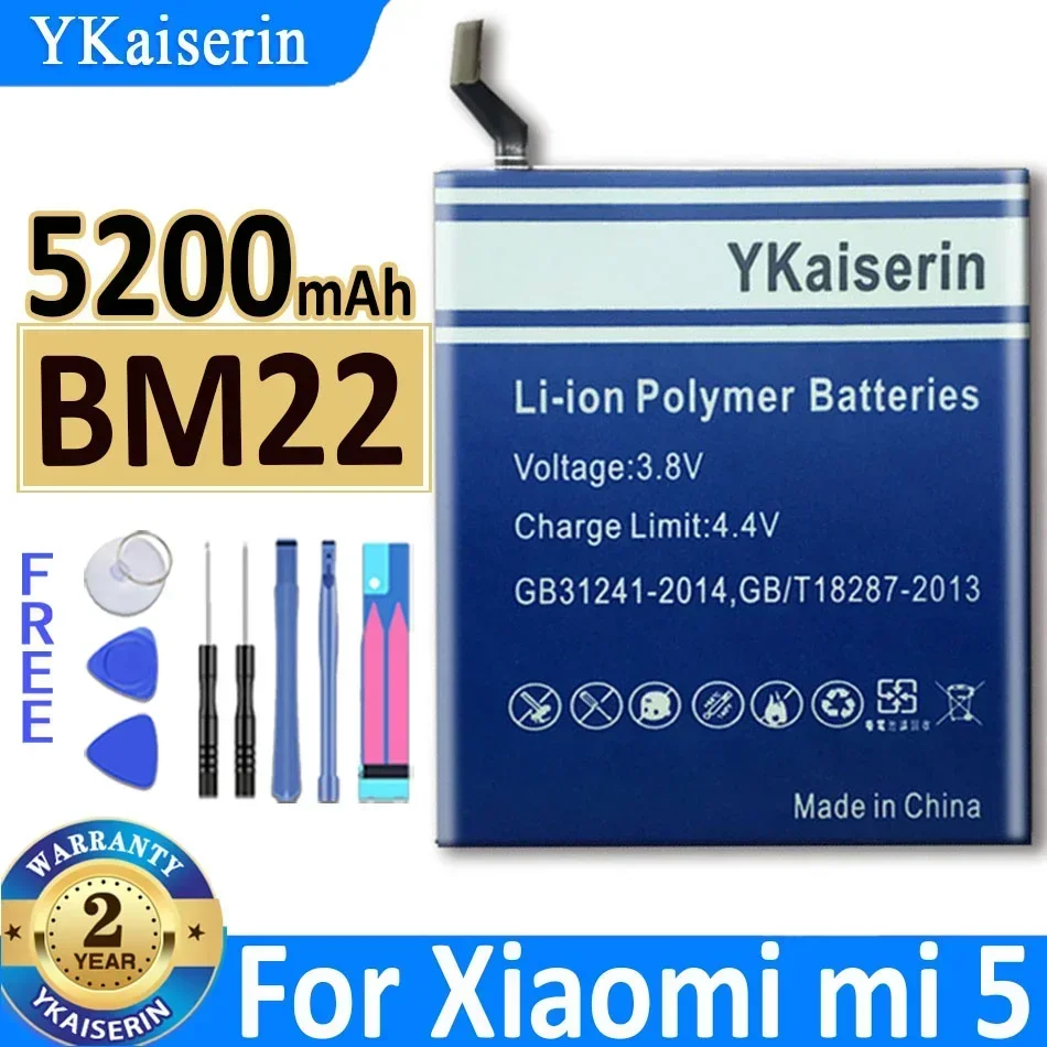 Аккумулятор YKaiserin для Xiaomi Mi Note Pro 2 3 8 6 6X 5X 5S 5 M5 4 M4 A2 Redmi 4X 5A Note2 Bateria NO