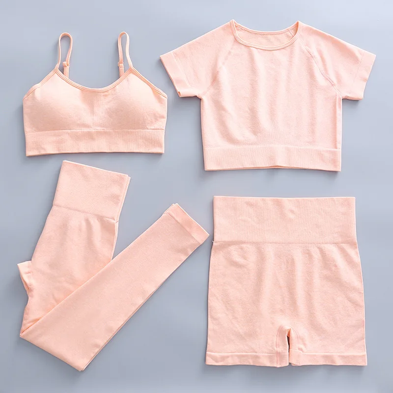 

Seamless Yoga Set Sportswear Women Workout Clothes Sexy Sports Bra Gym Leggings T-shirts Push Up Tights Fitness Suit Gym Set