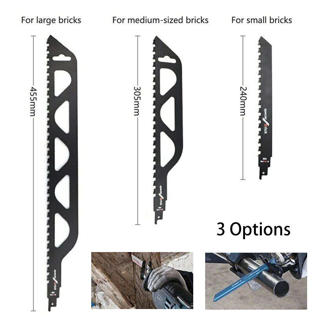 240/305/455mm Carbide Reciprocating Saw Blades Saber Saw Power Tools Accessories Hand Saw Blade For Cutting Wood Metal Plastic