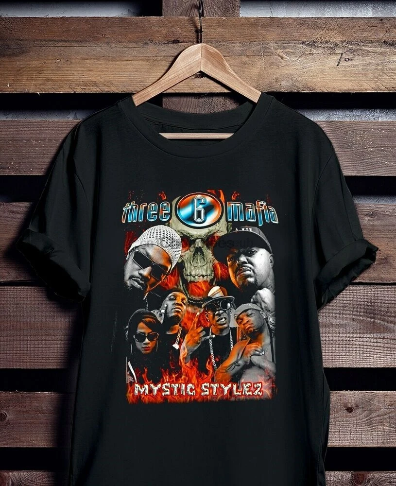 Aliexpress Three Six 6 Mafia T Shirts Retro Gothic Tshirts Emo Punk Fashionable Sweatshirt Horror Tee-Shirt