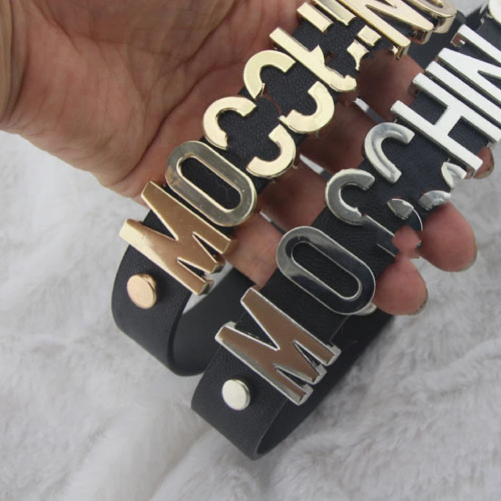 2013 Punk Style for Mosch Letter Necklaces Earrings Tassel Chain Waist Pendant Chains Big Letter Necklace Exaggerated Jewelry