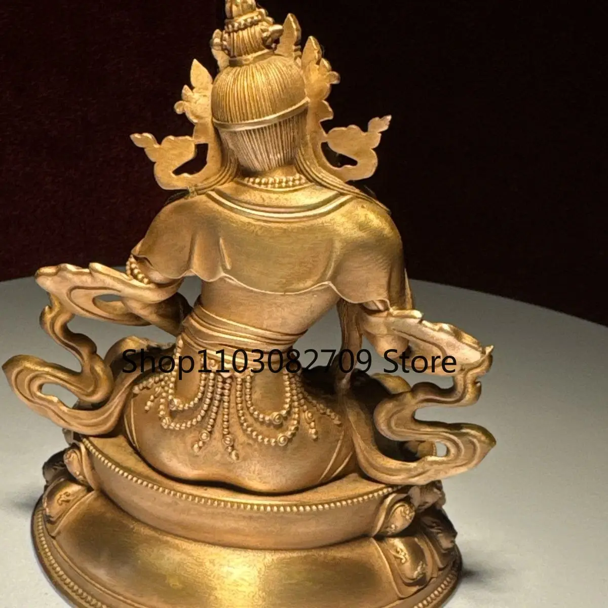 Чистая красная медь Ваджрасаттва 10 см статуя Будды орнамент домашнее поклонение