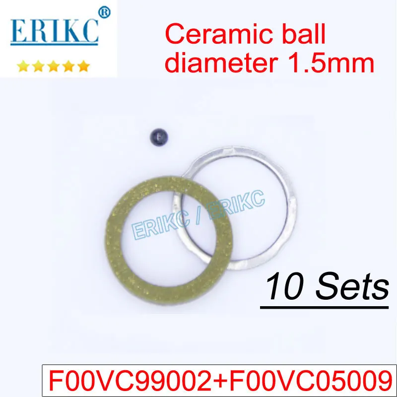 

Набор для ремонта инжектора, прокладка F00VC99002, 1,34 мм, стальной шарик F00VC05001, 1,5 мм, керамический шар F00VC05009, F00VC05008, F00RJ02177, для BOSCH