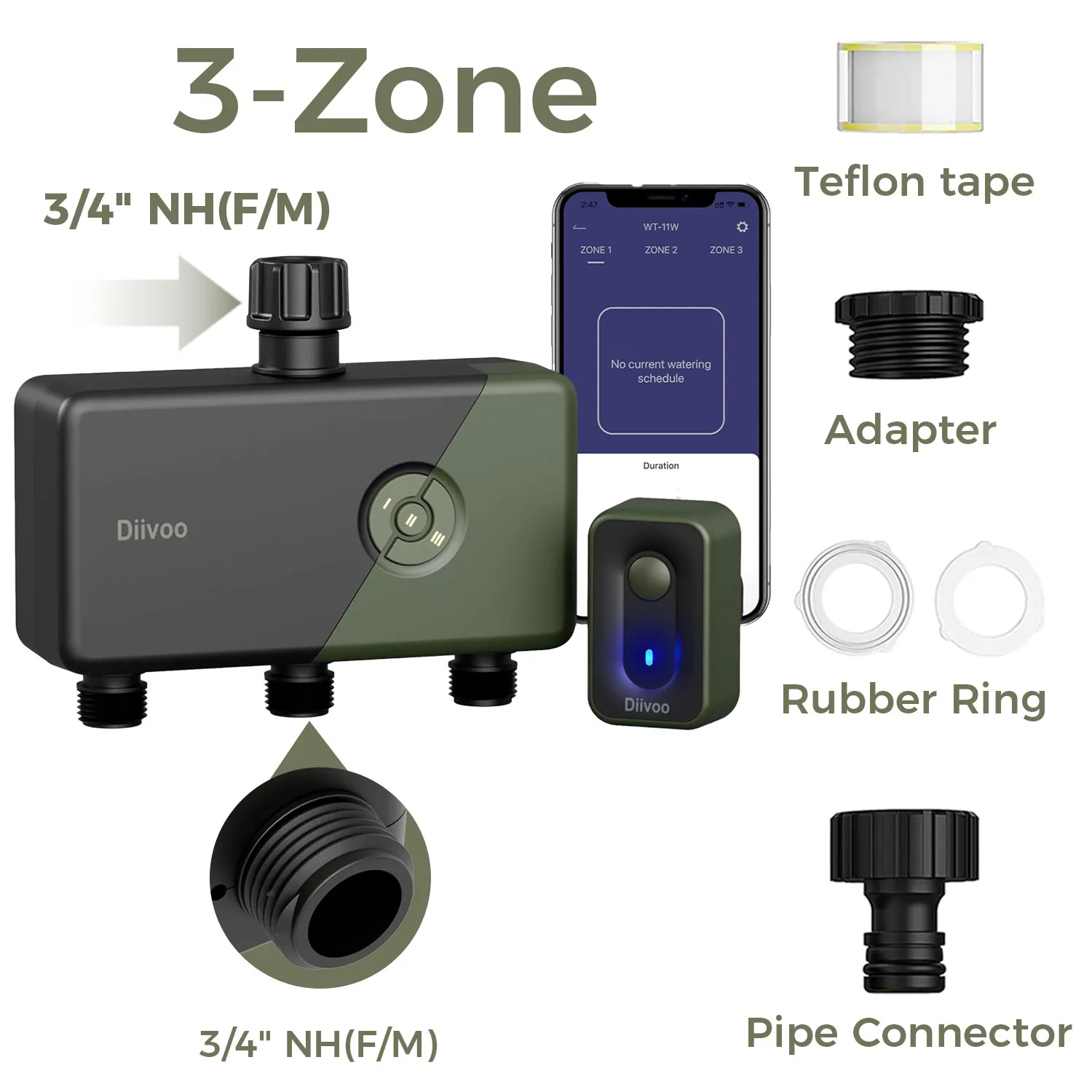 

Diivoo Garden WiFi Таймер полива 4 зон