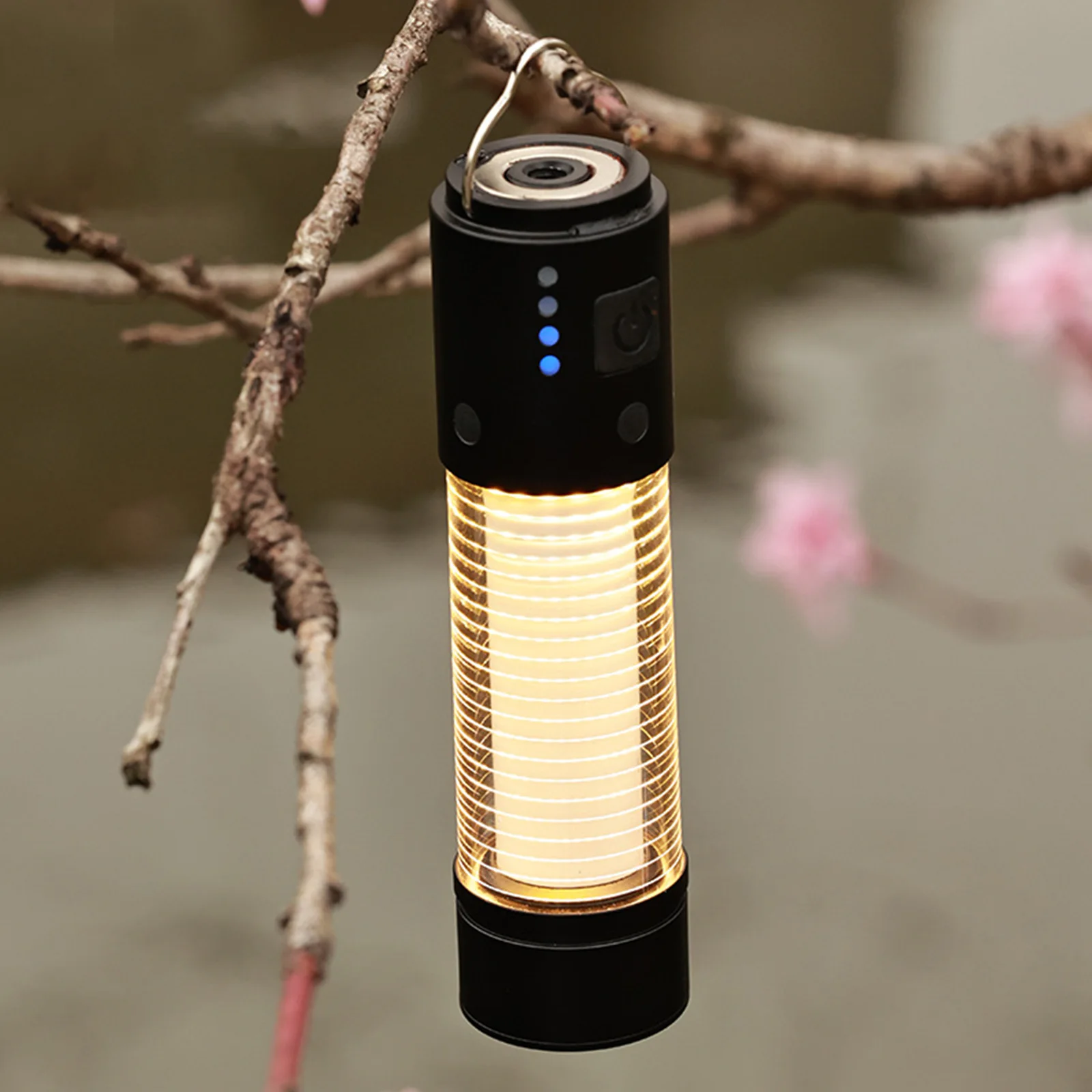 

Мини портативные фонарики Type-C зарядка 2600mAh кемпинг атмосфера светильник индикатор питания наружное освещение для походов приключений