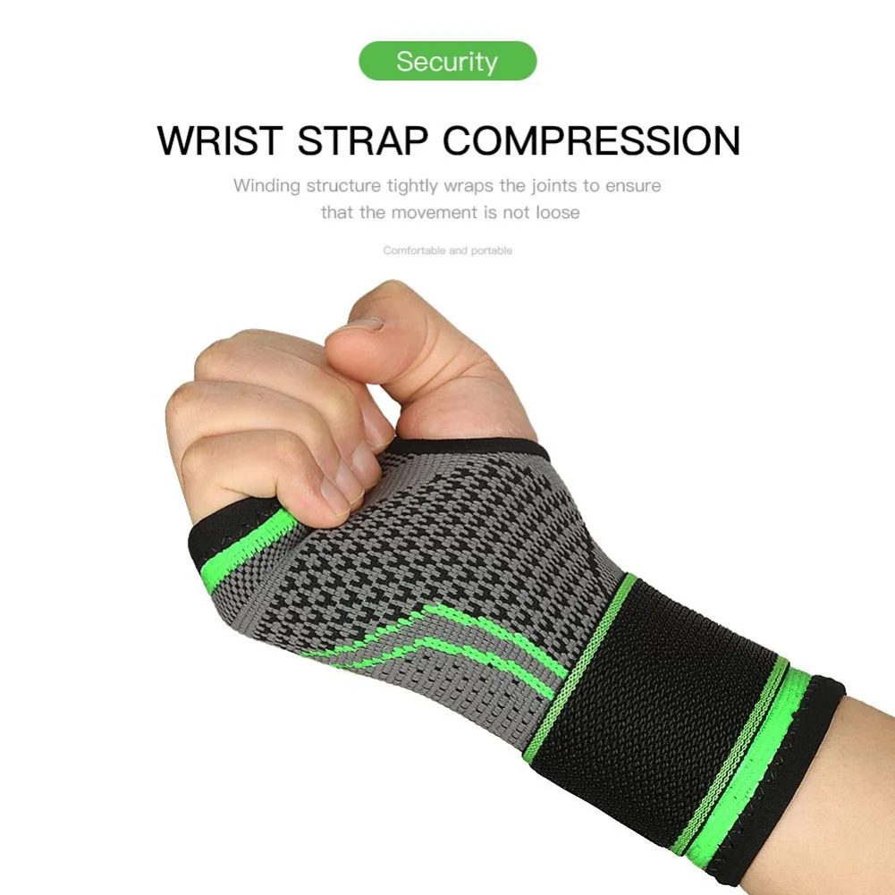 

Wrist Guards Men Women Outdoor Indoor Knitted Sports Compression Supports for Basketball Fitness Weightlifting Wrist Brace