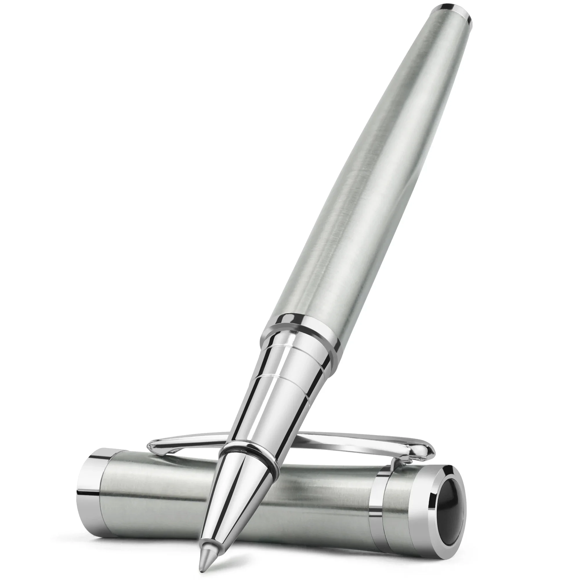 

Шариковая ручка STONEGO классическая металлическая черная