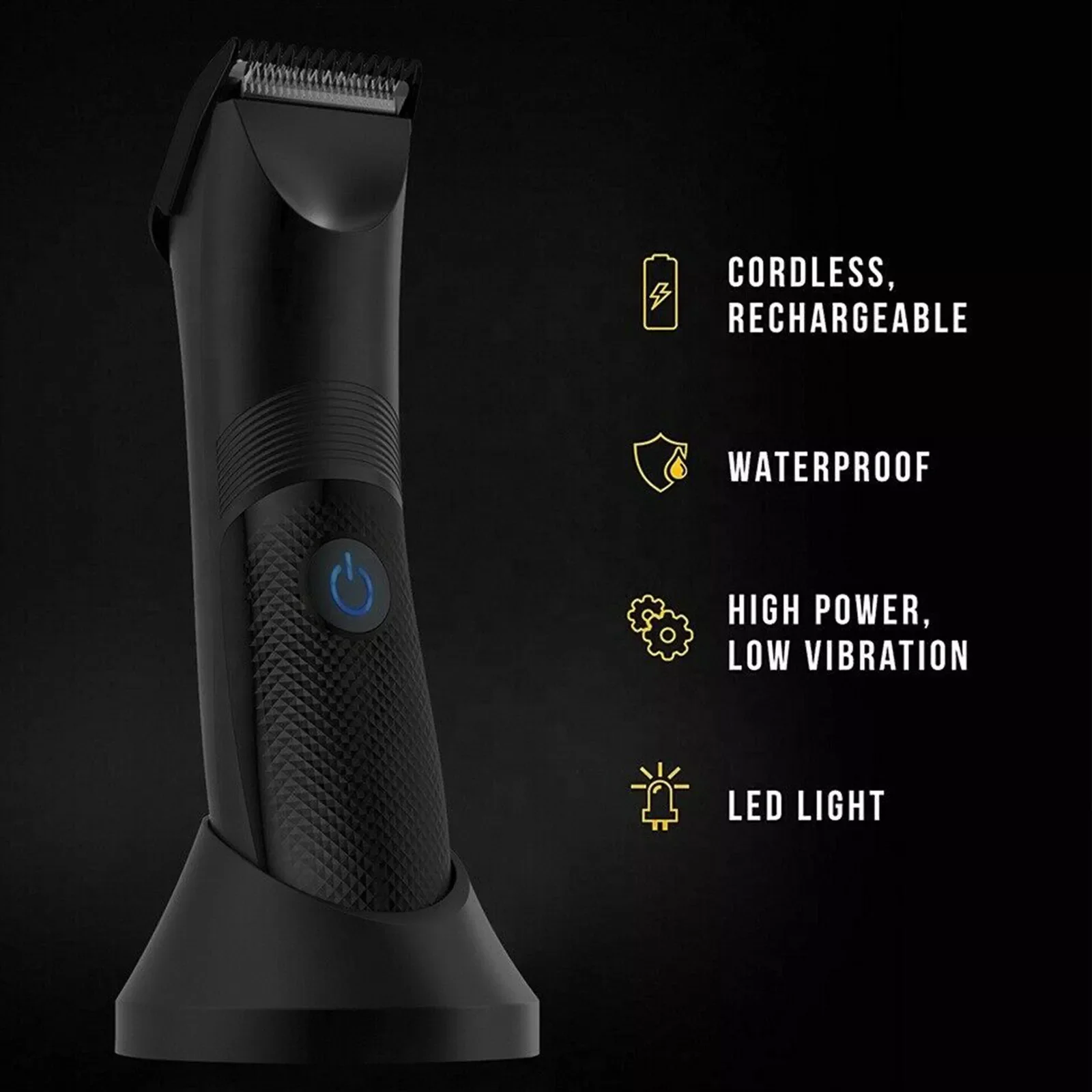 

NEW2023 Men Groin Hair Trimmer Ball Groomer Body Trimmer for Men Waterproof Wet/Dry Clippers Ultimate Male Hygiene Depilador