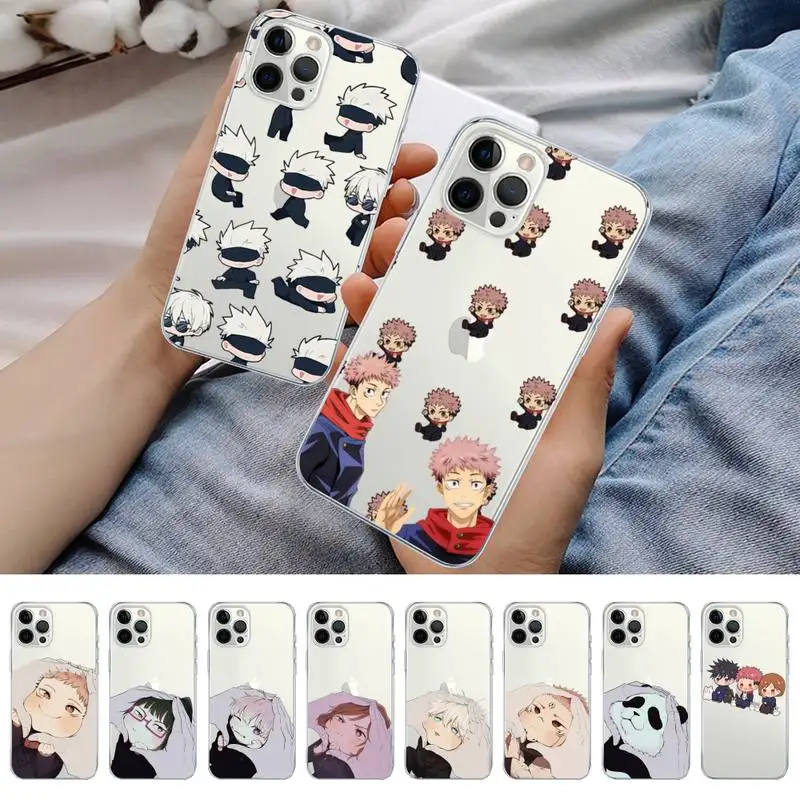 

Jujutsu Kaisen Anime Phone Case for iPhone 11 12 13 mini pro XS MAX 8 7 6 6S Plus X 5S SE 2020 XR clear case