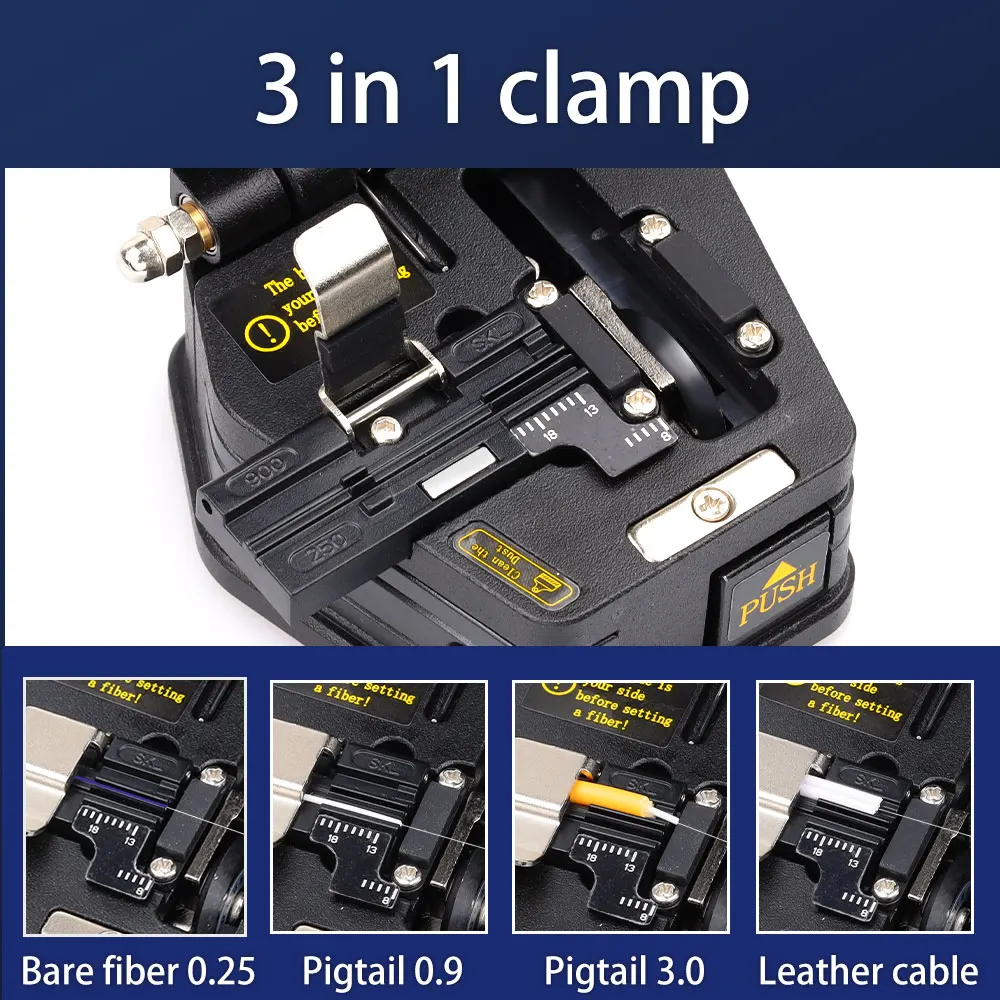 Skylynn High Quality 16 Surface Blade FTTH Optical Fiber Cleaver, 36000 Times Blade Life Fiber Cutter Fiber Knife Tools