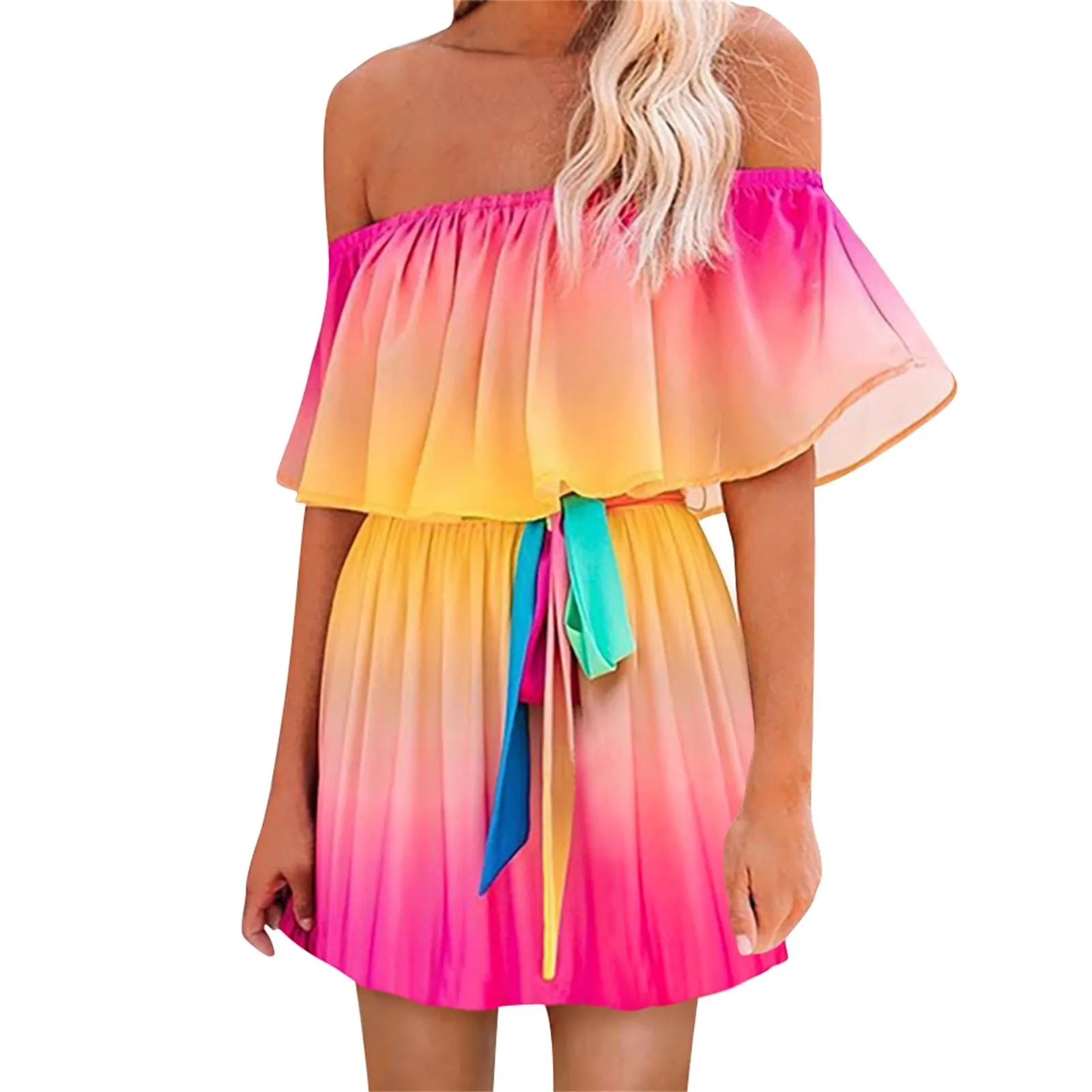 

Dress Knee Length Women's Casual Summer Tank Top Sleeveless Knee Length Mini Print Pleated Tank Dress Lace Beaded Dress